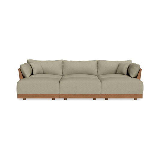 Modular Bondi Espresso 3-Seater Daybed Sofa Sectional in Cappuccino | Classic Blend