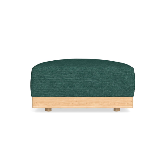 Modular Bondi Latte Ottoman in Forest Green | Classic Blend