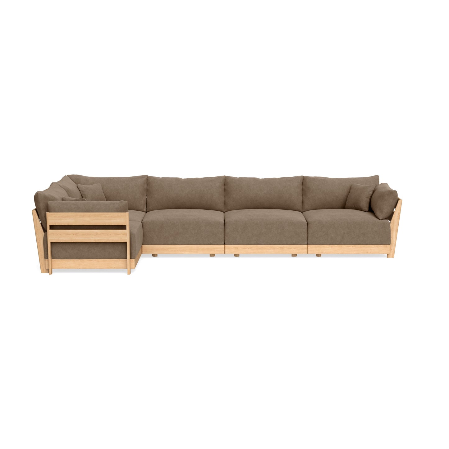 Slipcover Only - Modular Bondi 5-Seater L-Sectional in Coffee