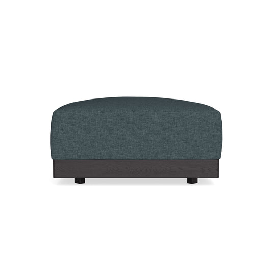 Modular Bondi Black Ottoman in Ocean Gray | Memory Foam Blend