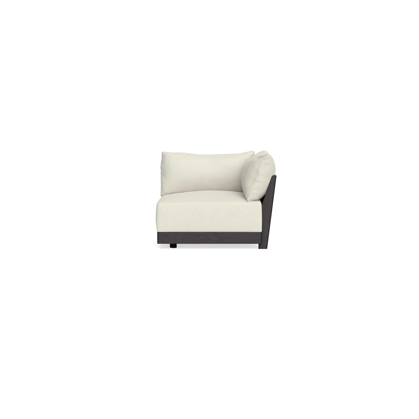 Modular Bondi Black Corner Chair in Eggshell | Memory Foam Blend