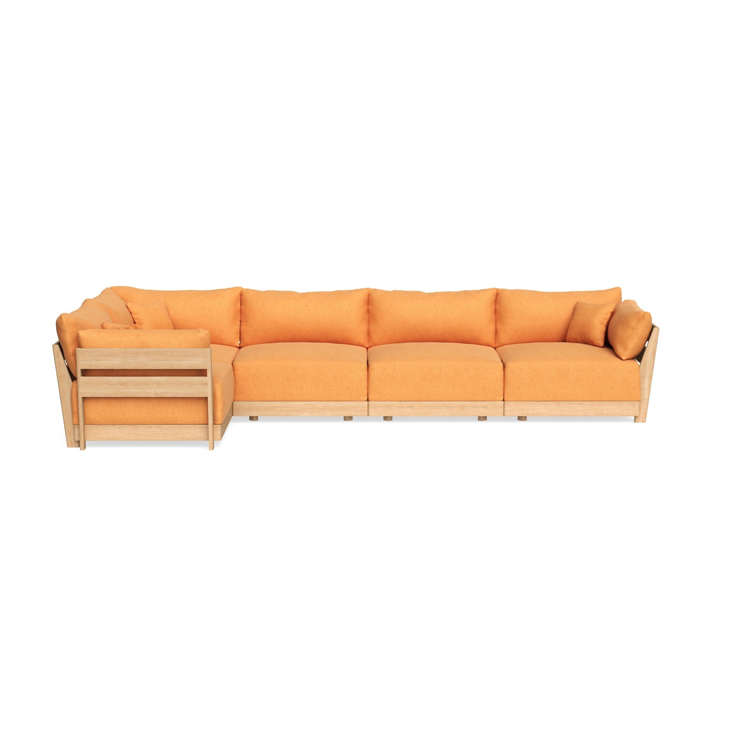 Slipcover Only - Modular Bondi 5-Seater L-Sectional in Tangerine