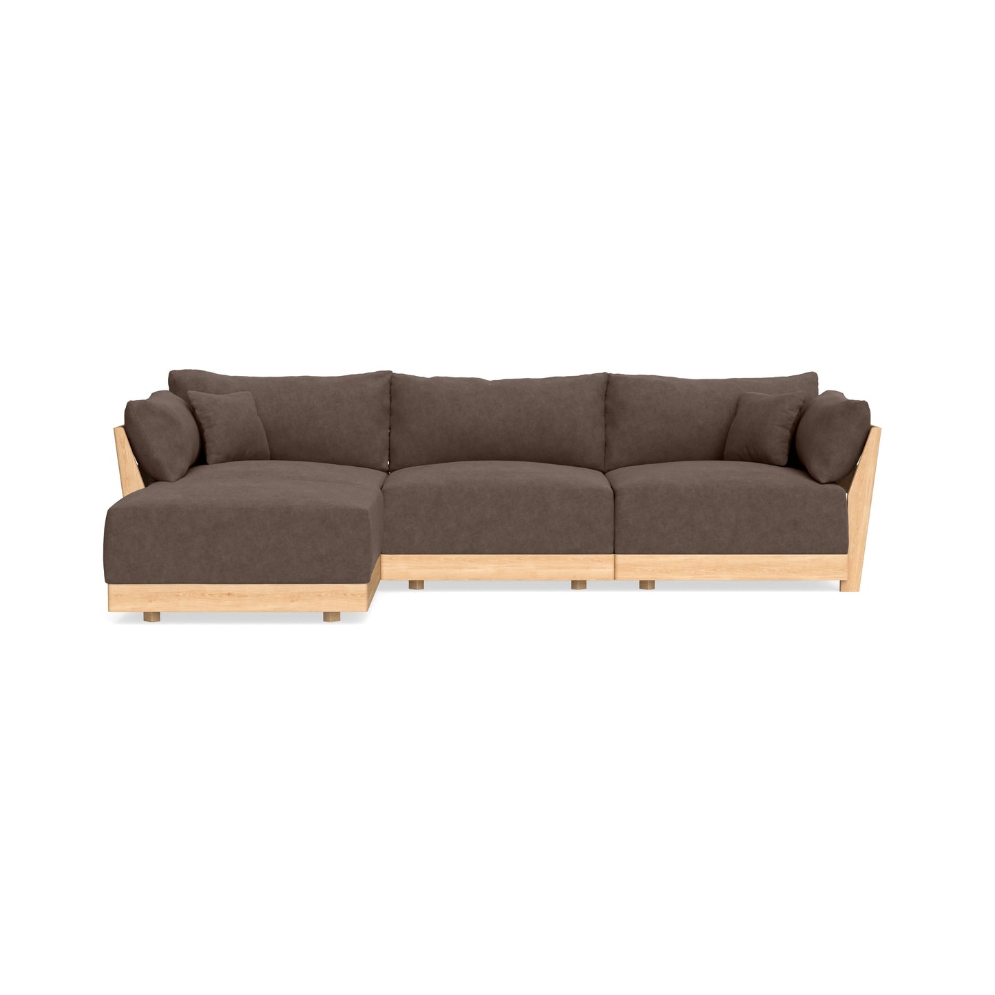 Modular Bondi Latte 3-Seater Sectional in Chocolate | Classic Blend