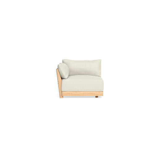 Modular Bondi Latte End Chair in Eggshell | Memory Foam Blend