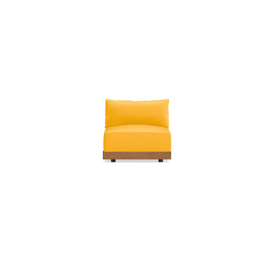 Modular Bondi Espresso Armless Chair in Marigold | Memory Foam Blend
