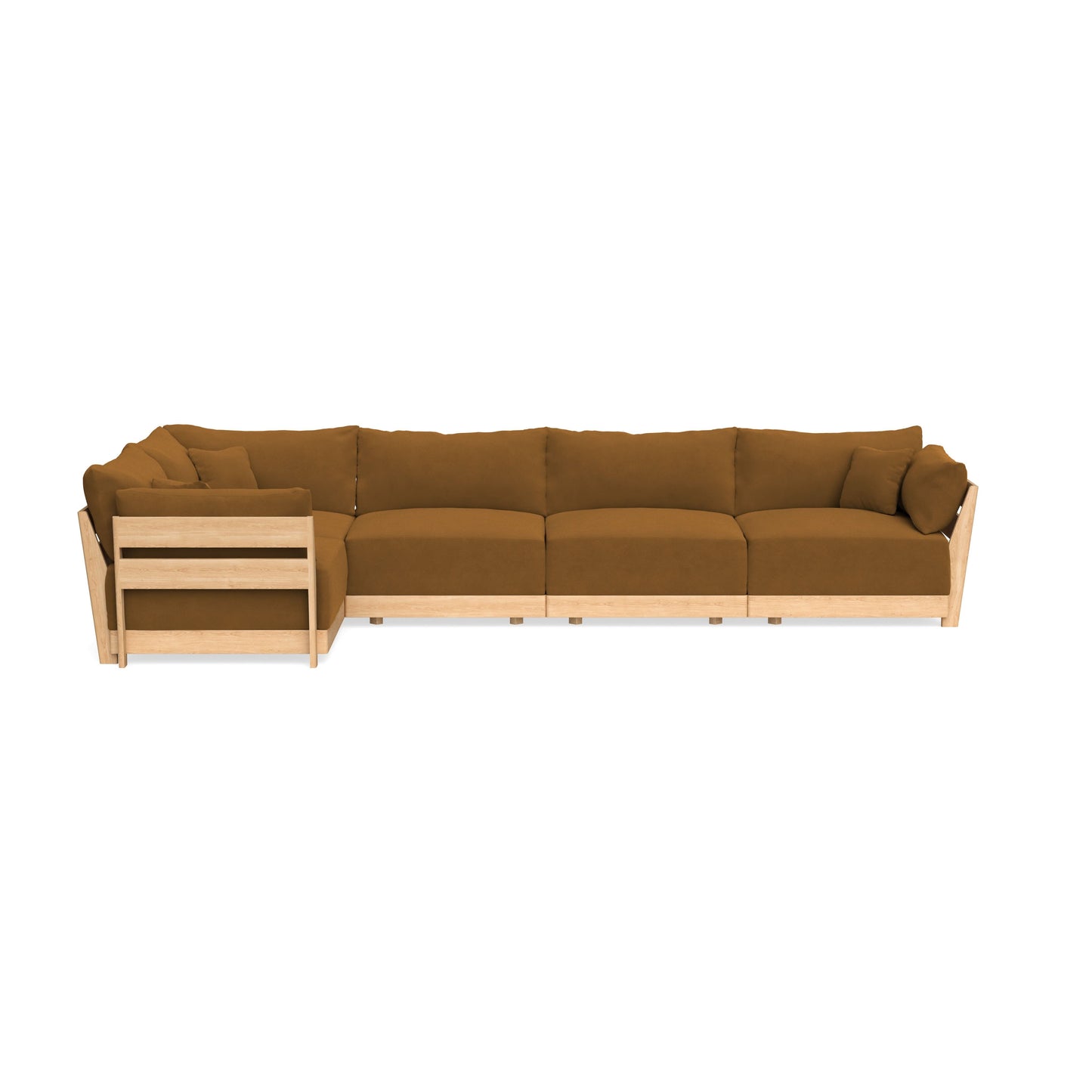 Slipcover Only - Modular Bondi 5-Seater L-Sectional in Cognac