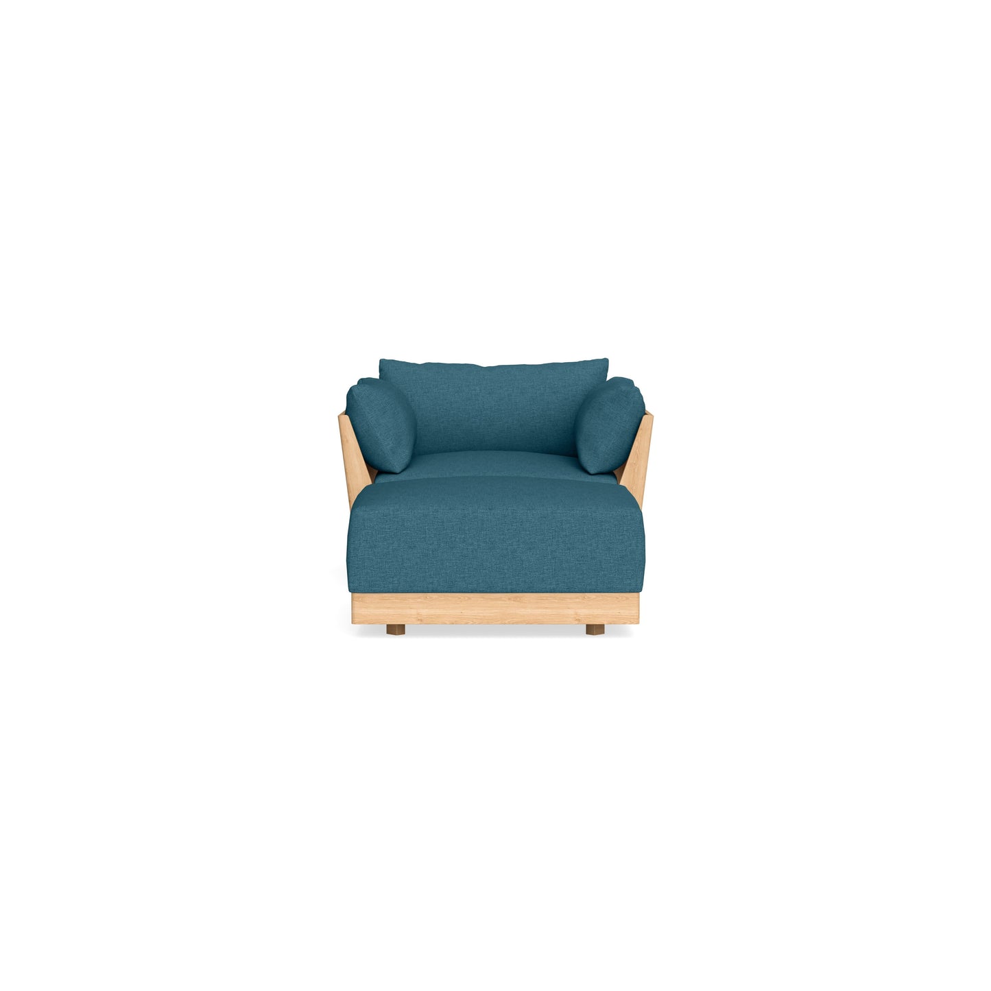 Slipcover Only - Modular Bondi Armchair + Ottoman in Aegean Blue