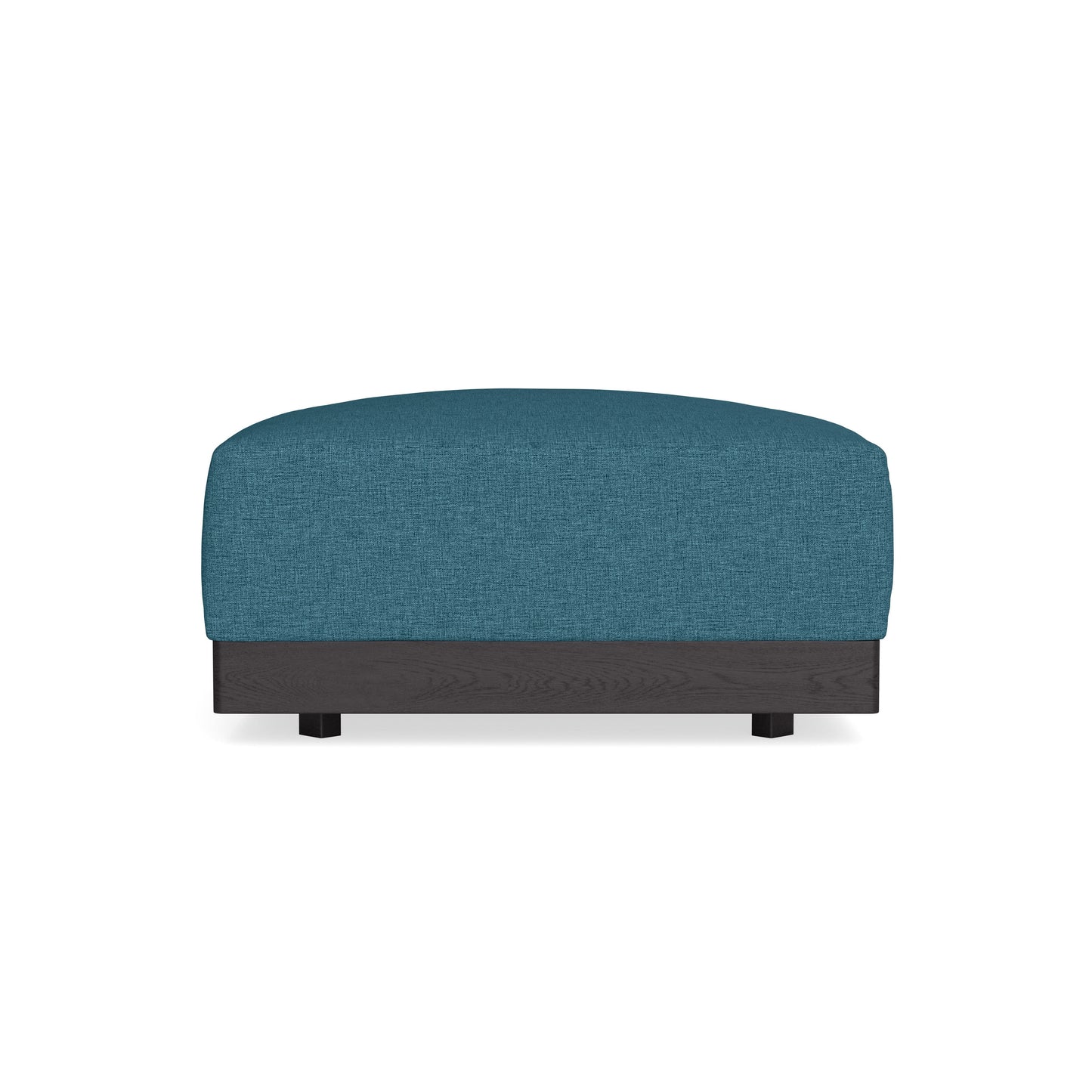 Modular Bondi Black Ottoman in Aegean Blue | Memory Foam Blend