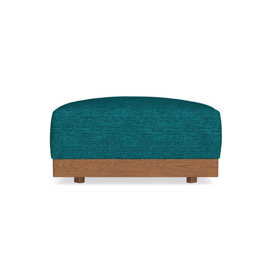 Modular Bondi Espresso Ottoman in Marine Teal | Memory Foam Blend