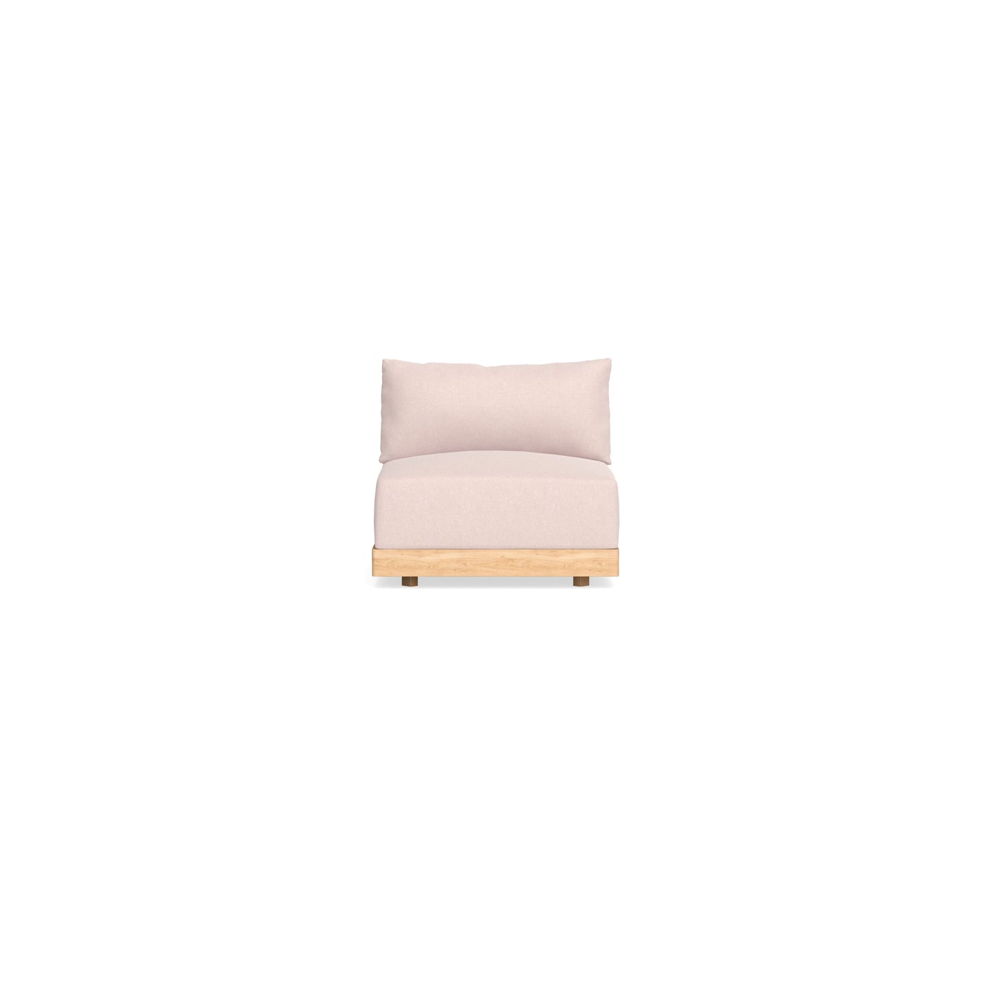 Modular Bondi Latte Armless Chair in Peony | Memory Foam Blend