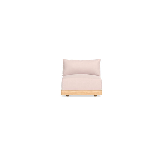 Modular Bondi Latte Armless Chair in Peony | Memory Foam Blend