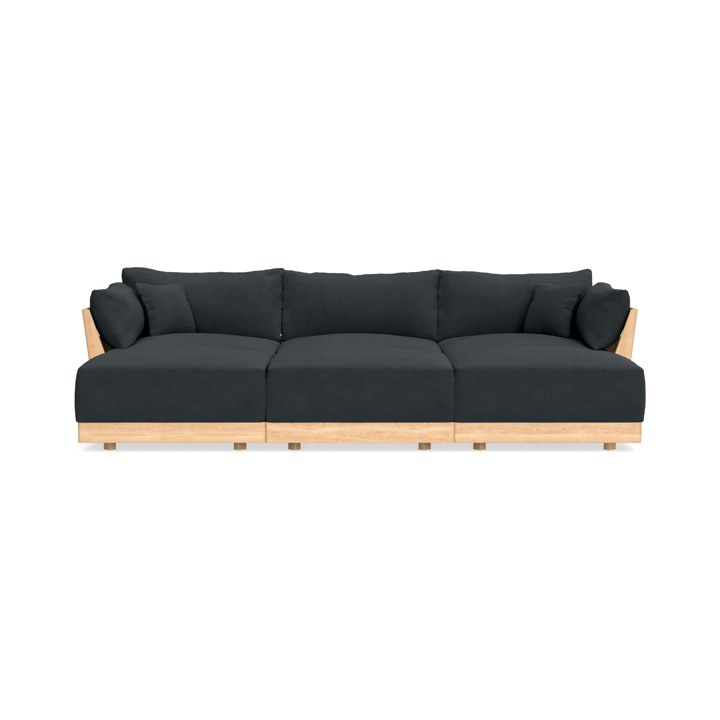 Slipcover Only - Modular Bondi 3-Seater Daybed Sofa Sectional in Obsidian