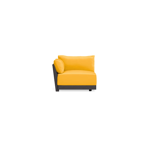 Modular Bondi Black End Chair in Marigold | Memory Foam Blend
