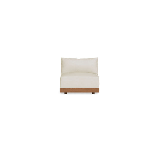 Modular Bondi Espresso Armless Chair in Mascarpone | Memory Foam Blend