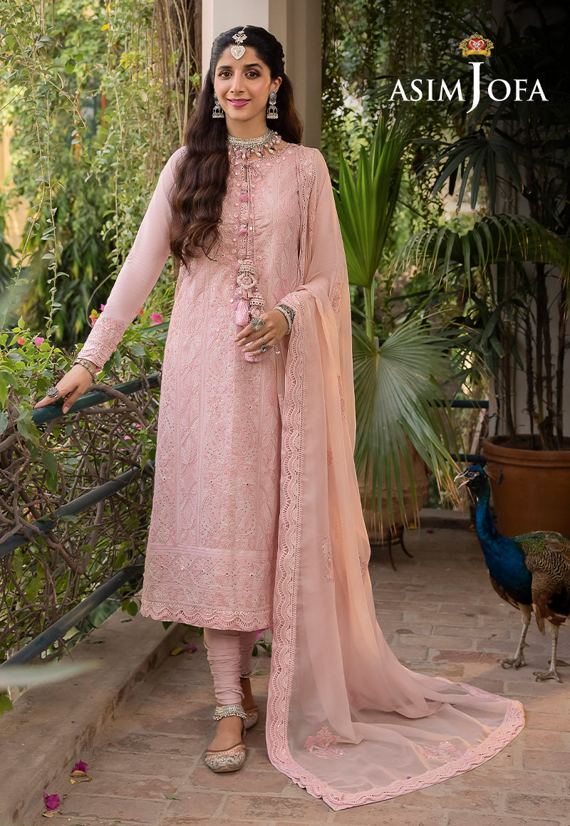 AJSW-14 EMBROIDERED LAWN SILK 3 PCS