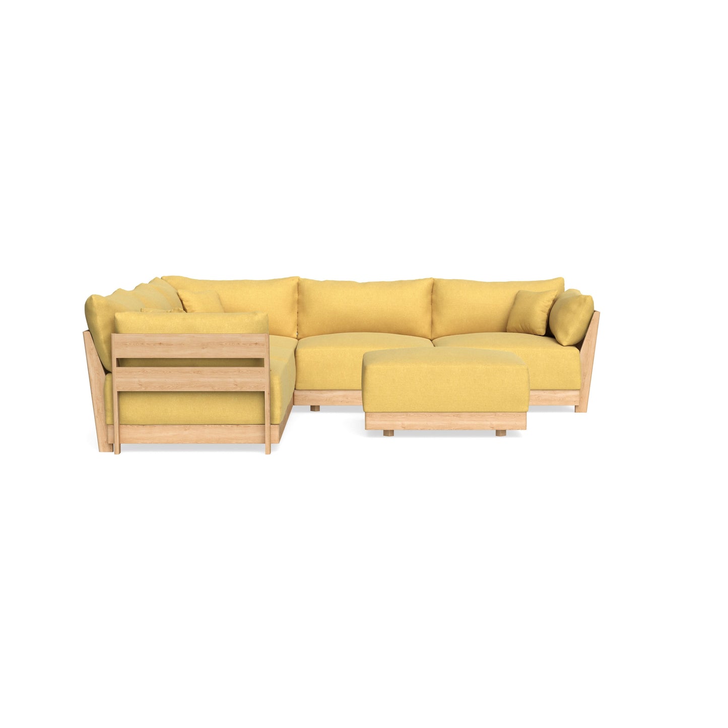 Slipcover Only - Modular Bondi 5-Seater Corner Sectional + Ottoman in Goldenrod