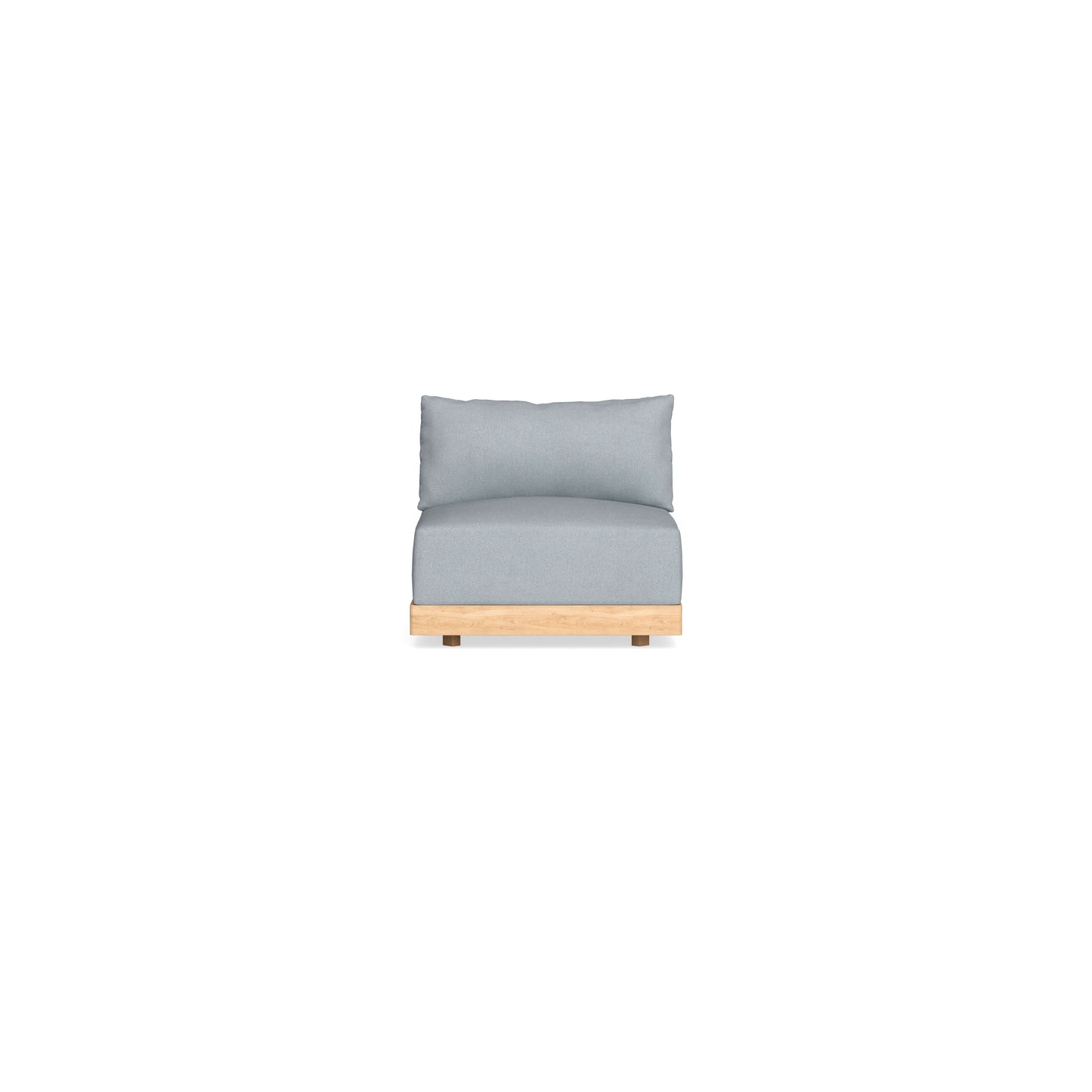 Modular Bondi Latte Armless Chair in Ash | Memory Foam Blend