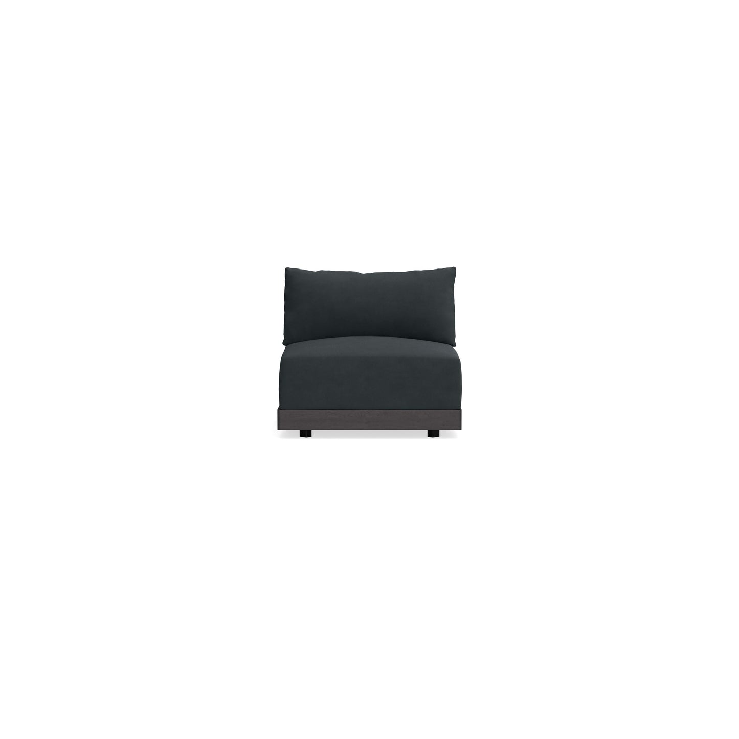 Modular Bondi Black Armless Chair in Obsidian | Memory Foam Blend