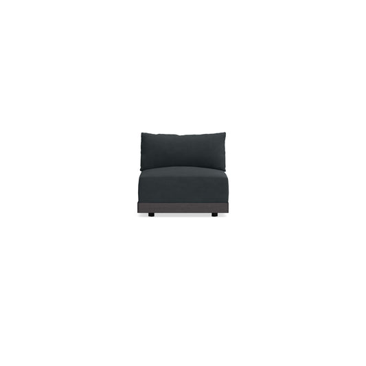 Modular Bondi Black Armless Chair in Obsidian | Memory Foam Blend