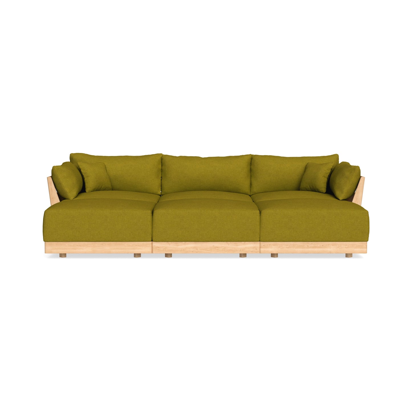 Slipcover Only - Modular Bondi 3-Seater Daybed Sofa Sectional in Olive Green