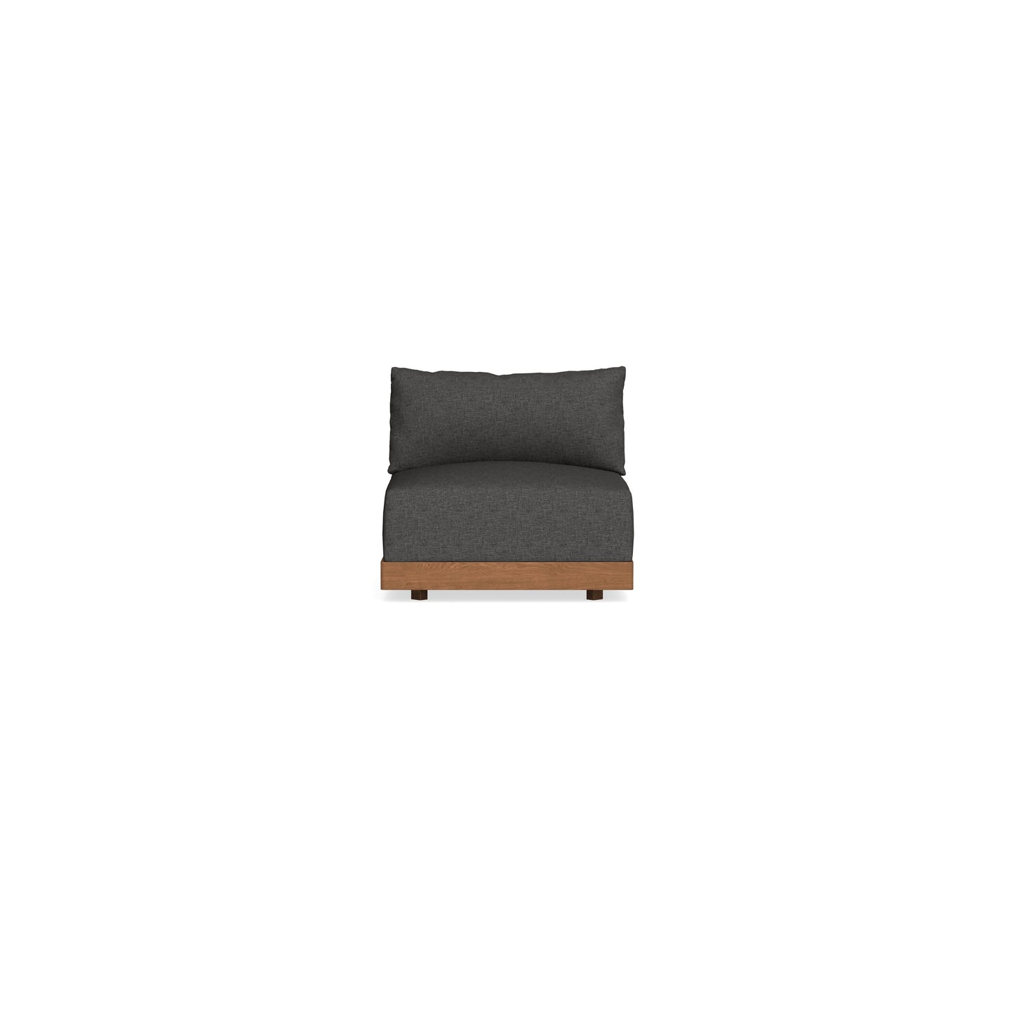 Modular Bondi Espresso Armless Chair in Graphite | Memory Foam Blend
