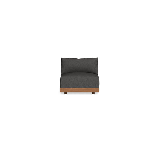 Modular Bondi Espresso Armless Chair in Graphite | Memory Foam Blend