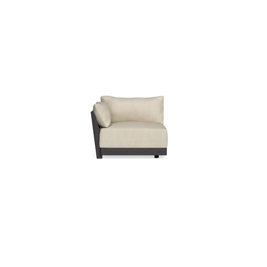 Modular Bondi Black End Chair in Almond | Memory Foam Blend