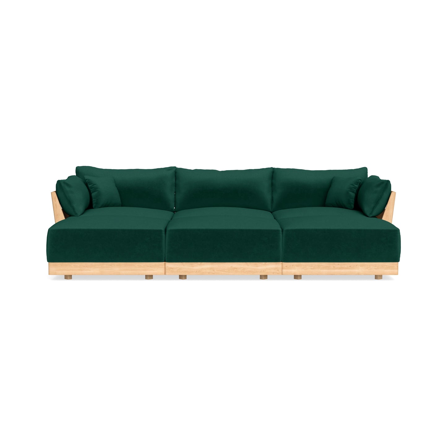 Slipcover Only - Modular Bondi 3-Seater Daybed Sofa Sectional in Evergreen