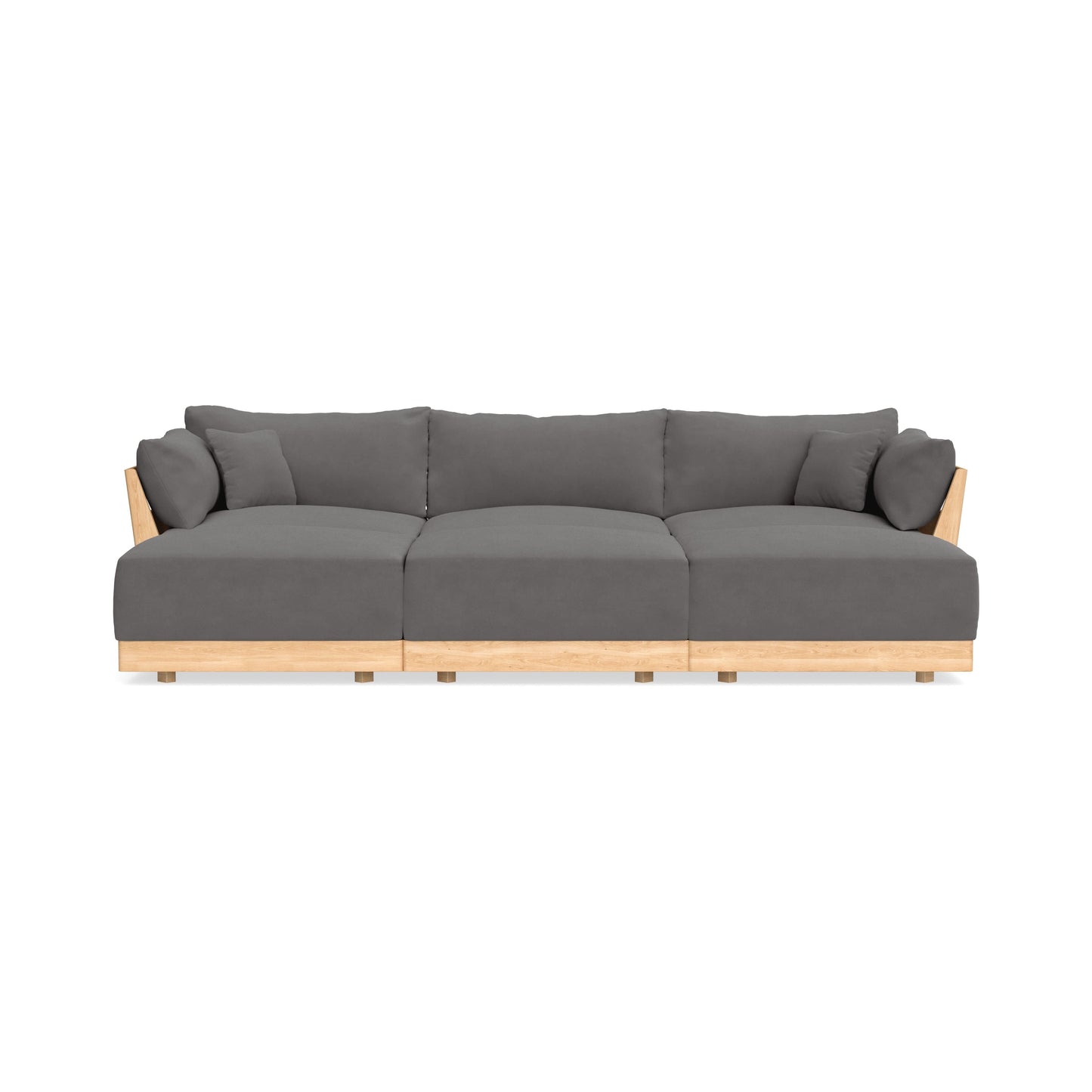 Slipcover Only - Modular Bondi 3-Seater Daybed Sofa Sectional in Burnt Ember