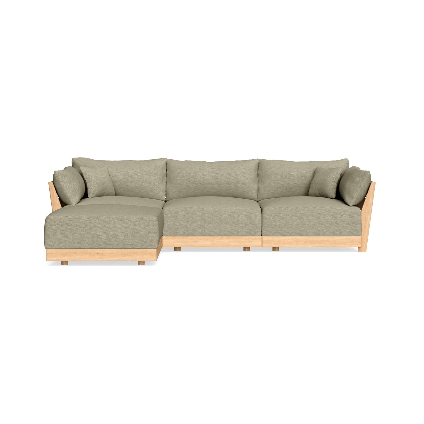 Modular Bondi Latte 3-Seater Sectional in Cappuccino | Memory Foam Blend