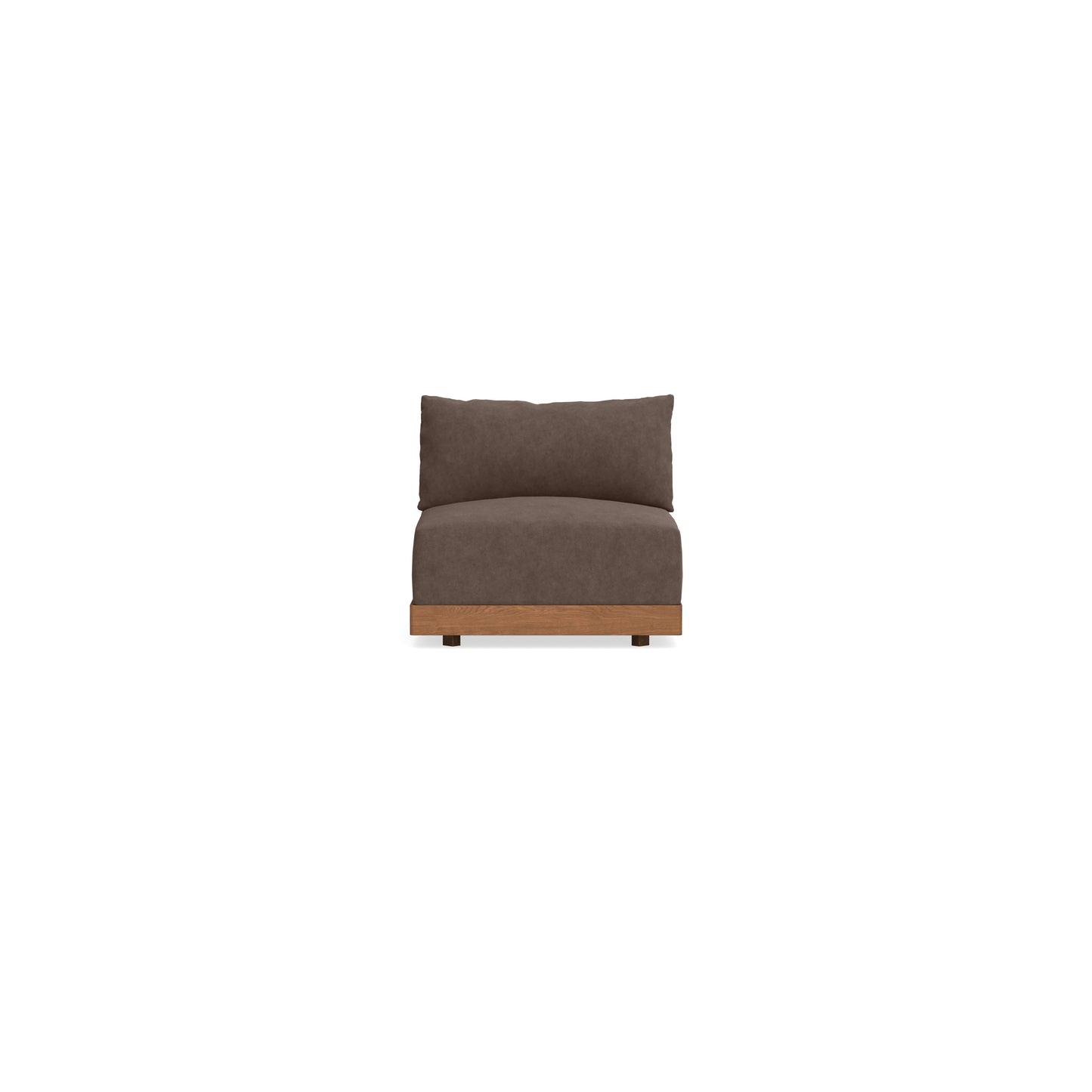Modular Bondi Espresso Armless Chair in Chocolate | Classic Blend