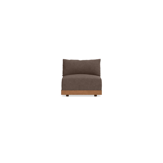 Modular Bondi Espresso Armless Chair in Chocolate | Classic Blend