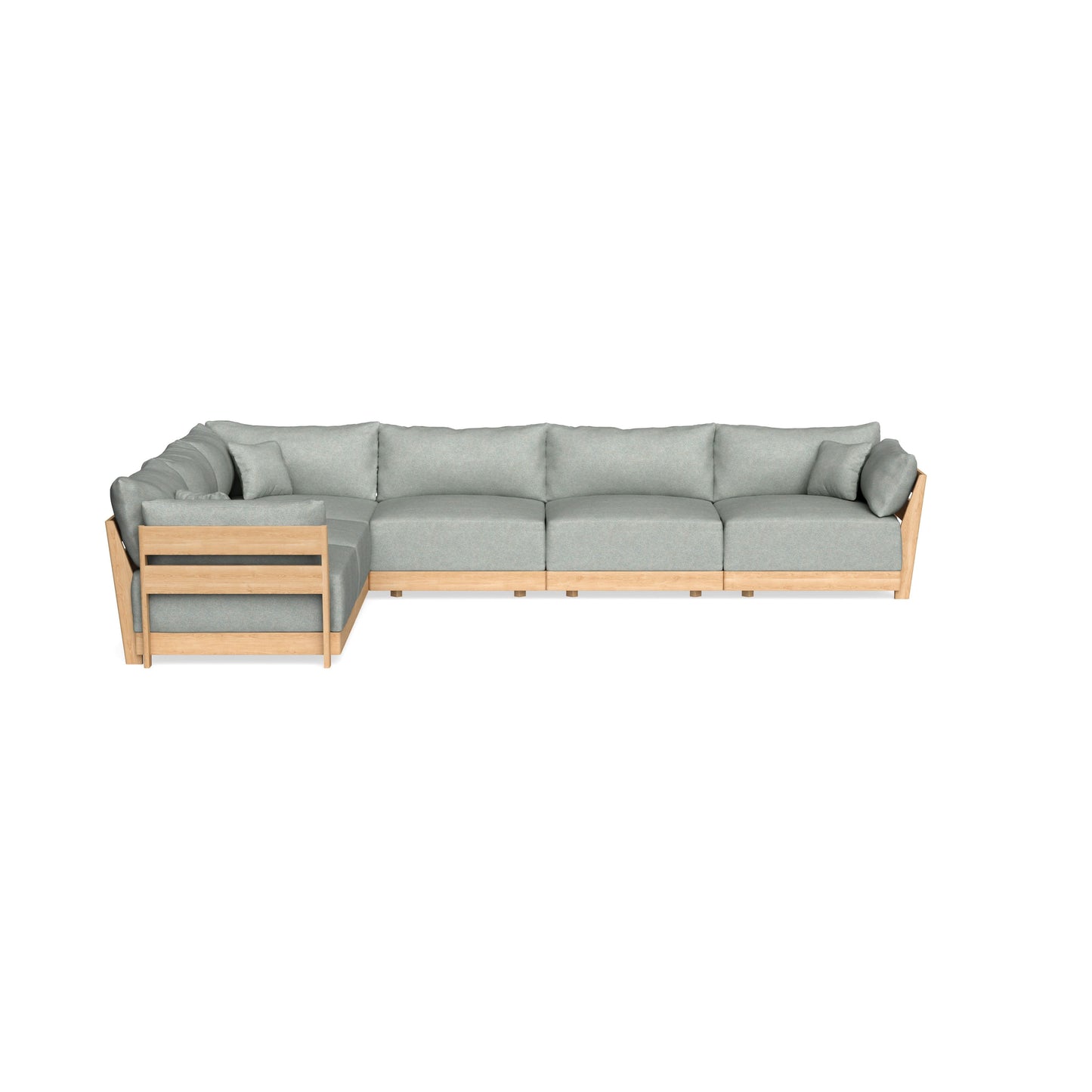 Modular Bondi Latte 6-Seater Corner Sectional in Spa | Classic Blend