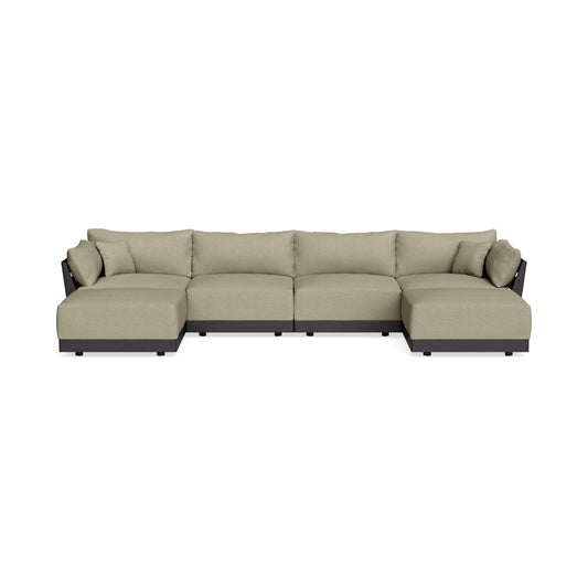 Modular Bondi Black 4-Seater U-Sectional in Cappuccino | Classic Blend