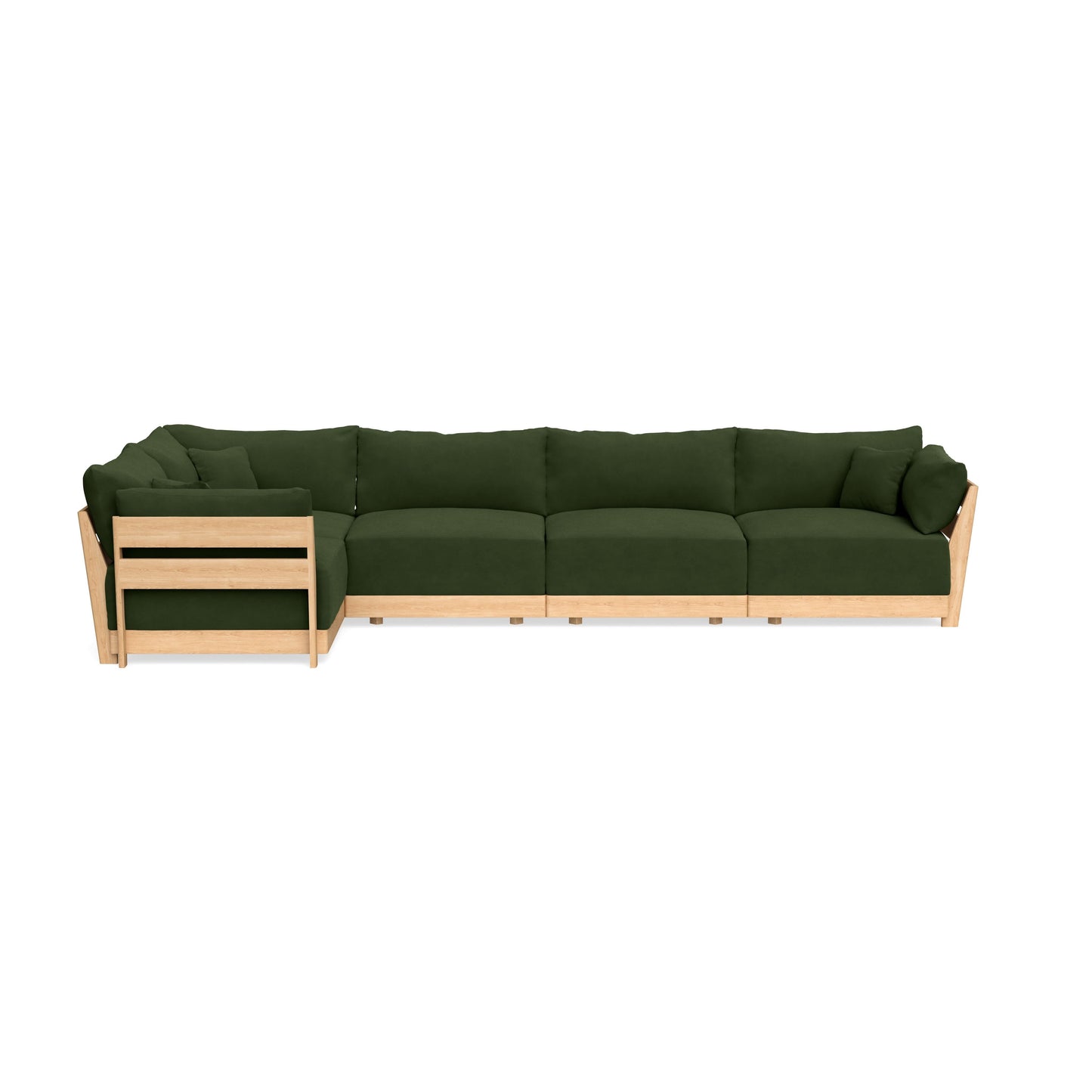 Slipcover Only - Modular Bondi 5-Seater L-Sectional in Tuscan Green