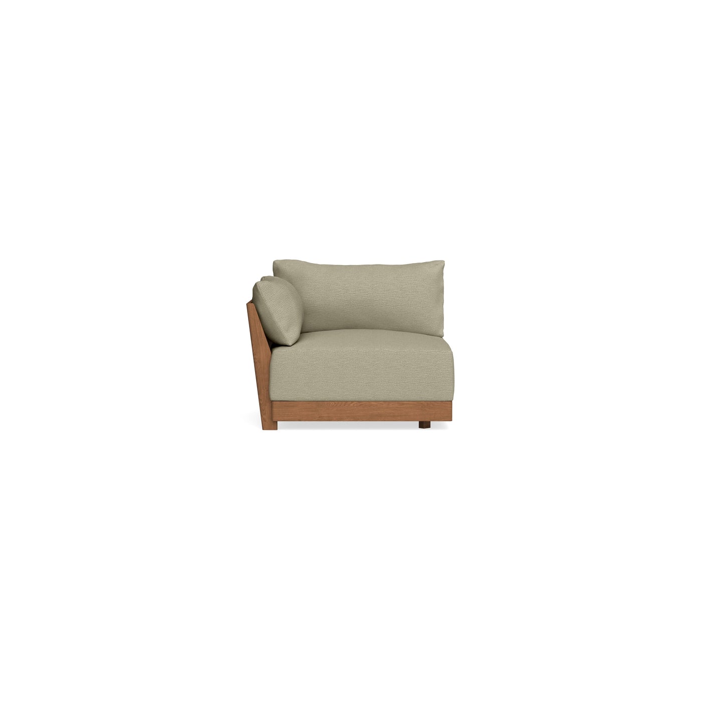 Modular Bondi Espresso End Chair in Cappuccino | Memory Foam Blend