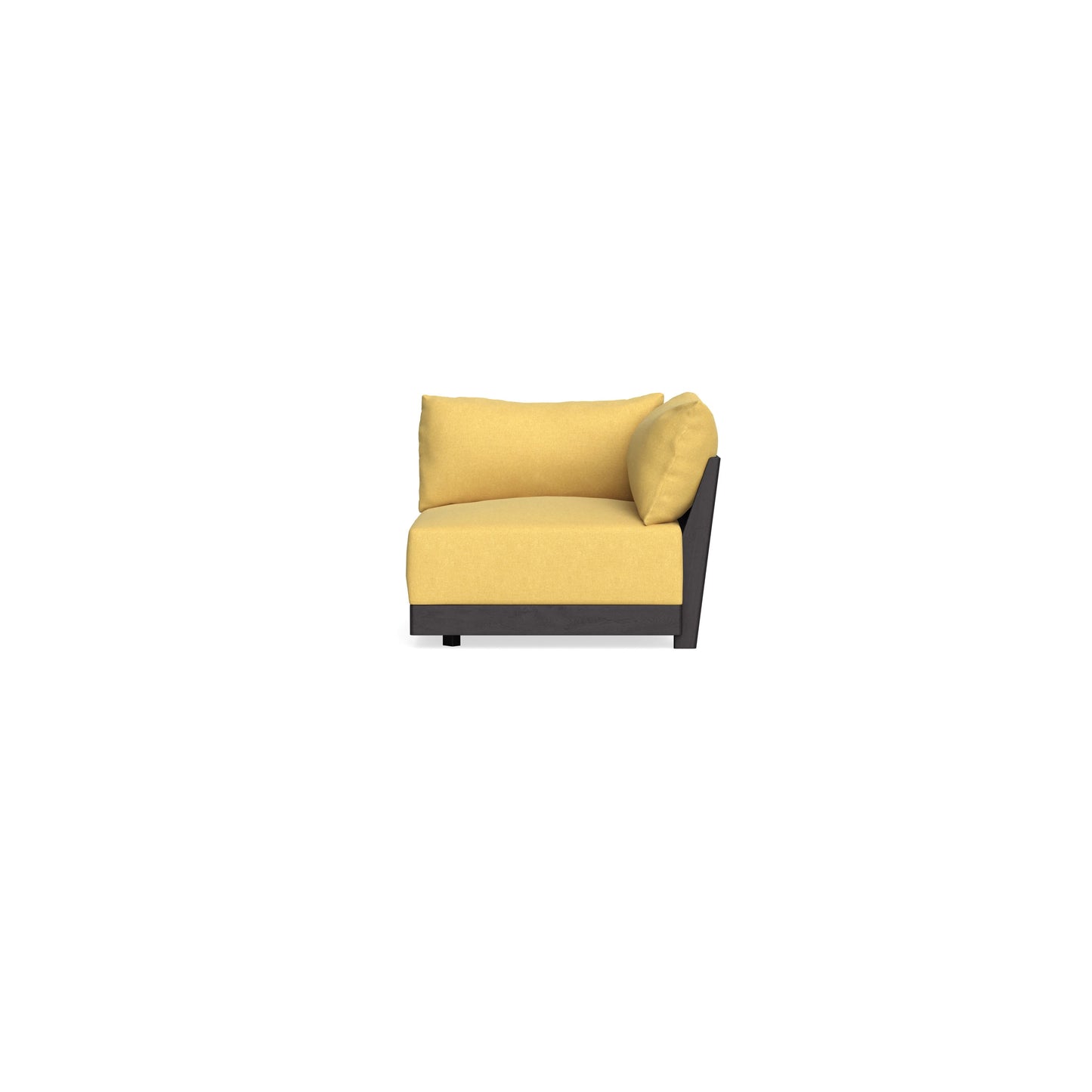 Modular Bondi Black Corner Chair in Goldenrod | Memory Foam Blend