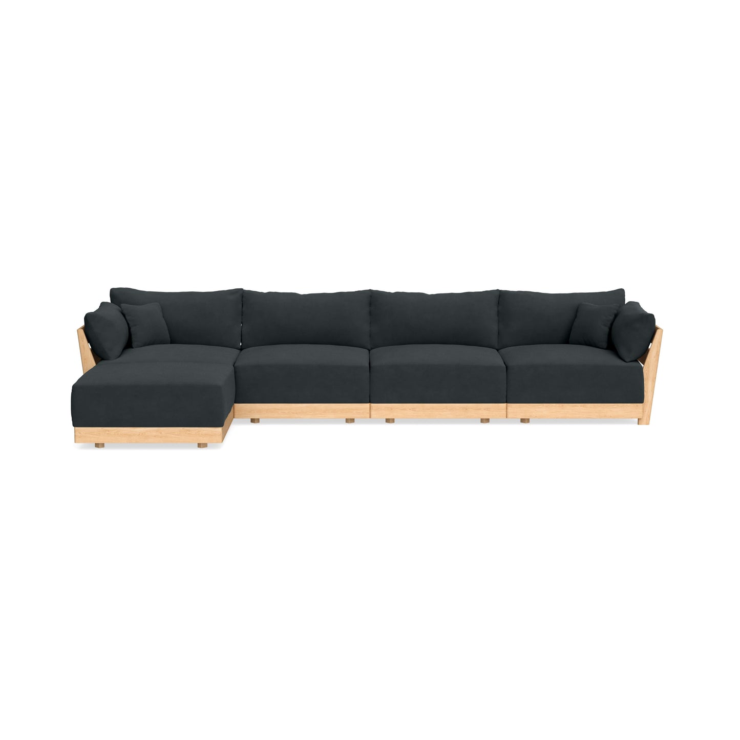 Slipcover Only - Modular Bondi 4-Seater Sectional in Obsidian
