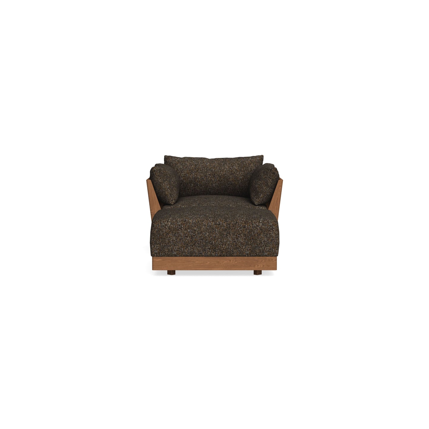 Modular Bondi Espresso Armchair + Ottoman in Phantom | Classic Blend