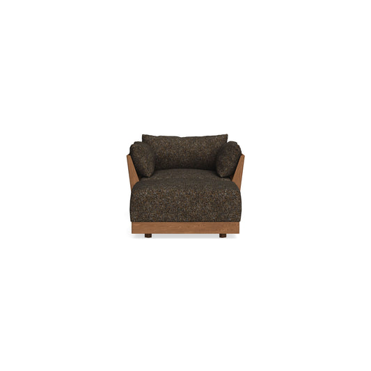 Modular Bondi Espresso Armchair + Ottoman in Phantom | Classic Blend