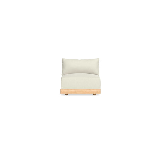Modular Bondi Latte Armless Chair in Eggshell | Memory Foam Blend