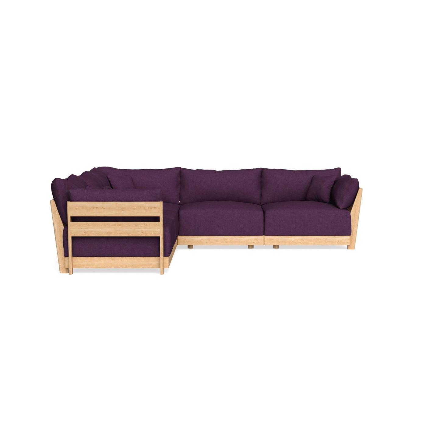 Slipcover Only - Modular Bondi 5-Seater Corner Sectional in Aubergine