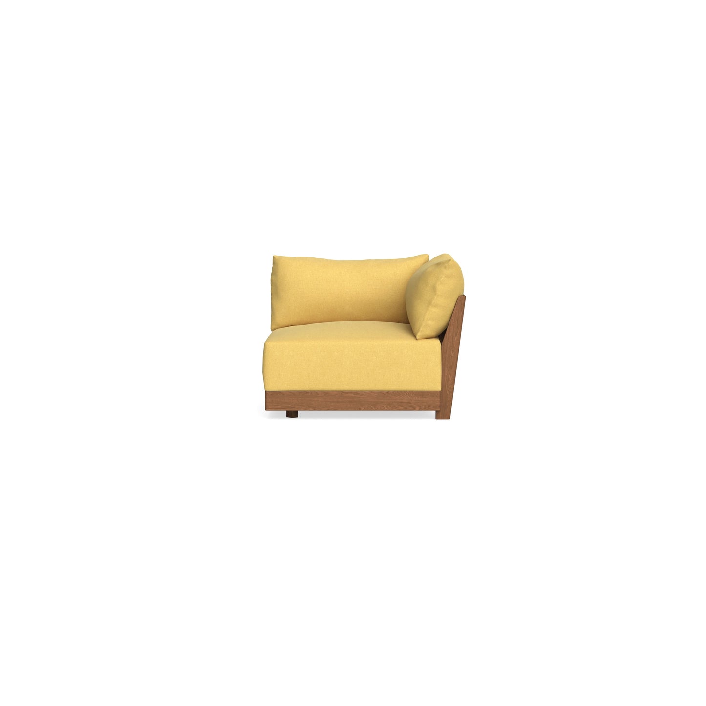 Modular Bondi Espresso Corner Chair in Goldenrod | Memory Foam Blend