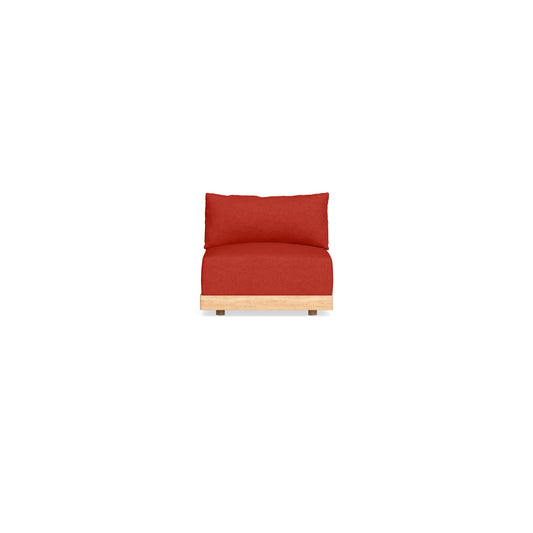 Modular Bondi Latte Armless Chair in Cayenne | Memory Foam Blend