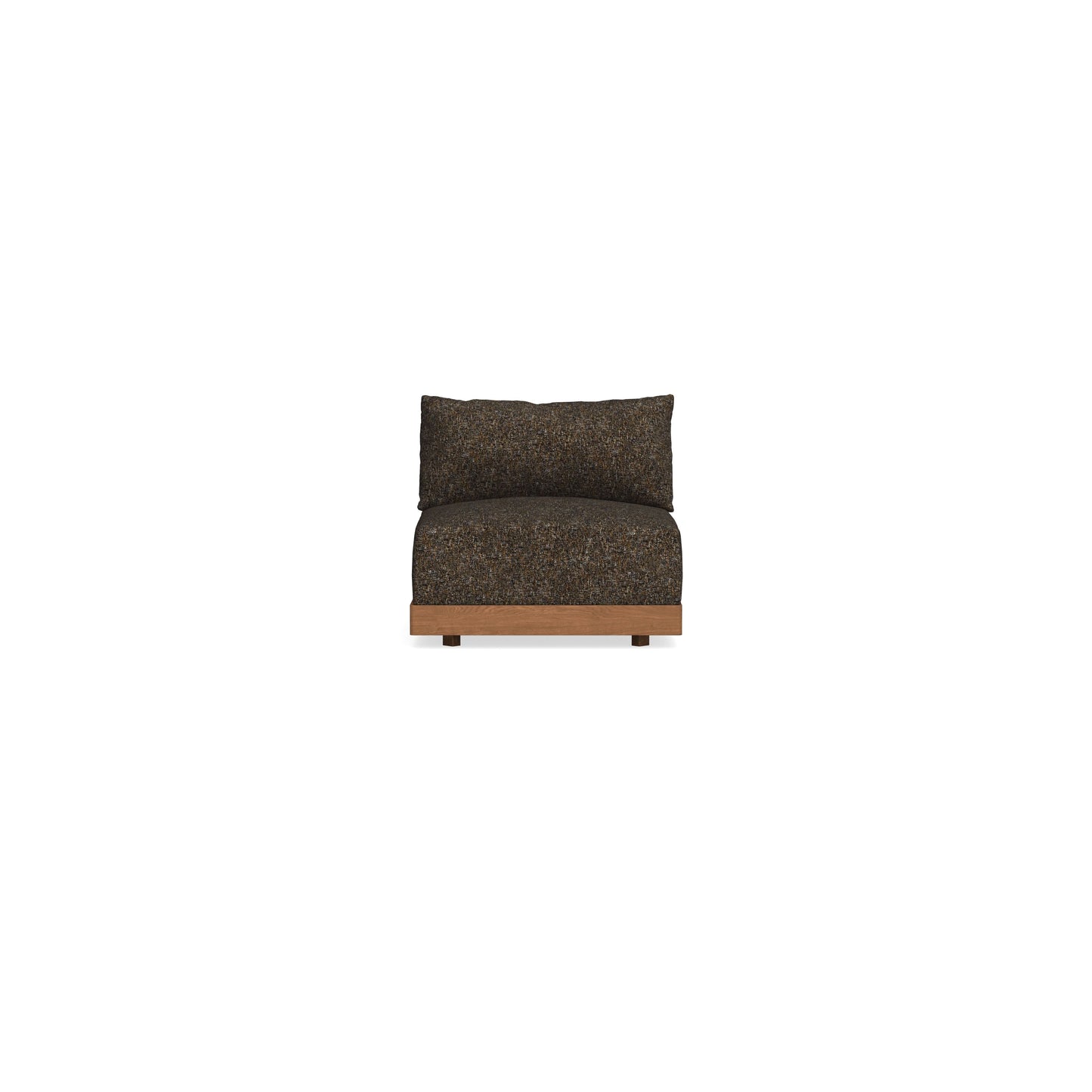 Modular Bondi Espresso Armless Chair in Phantom | Classic Blend