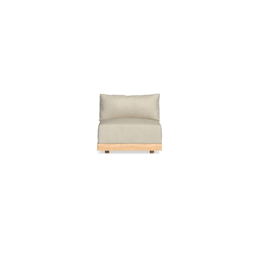 Modular Bondi Latte Armless Chair in Almond | Memory Foam Blend
