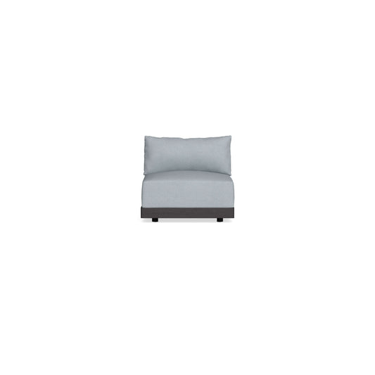Modular Bondi Black Armless Chair in Ash | Memory Foam Blend
