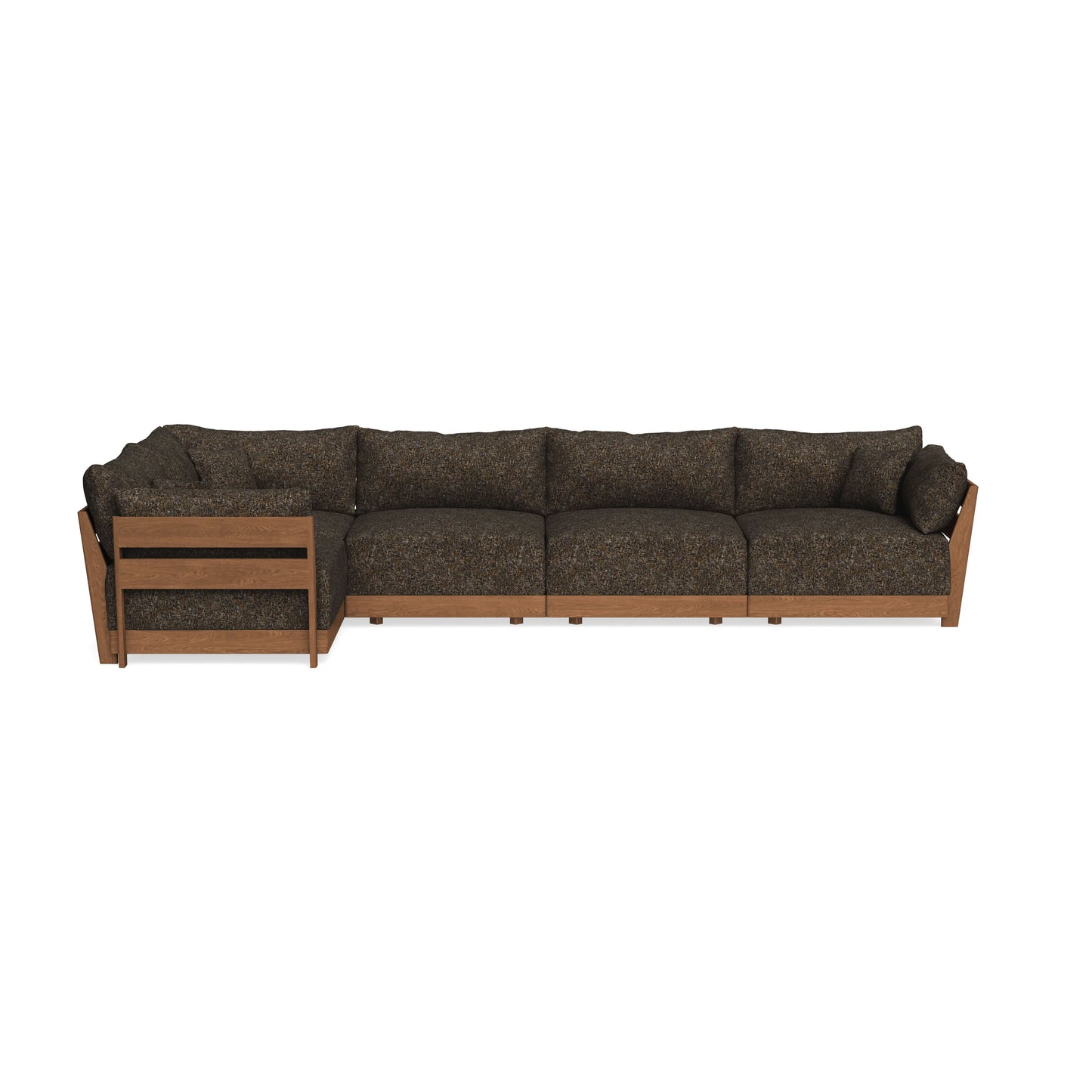 Modular Bondi Espresso 5-Seater L-Sectional in Phantom | Classic Blend