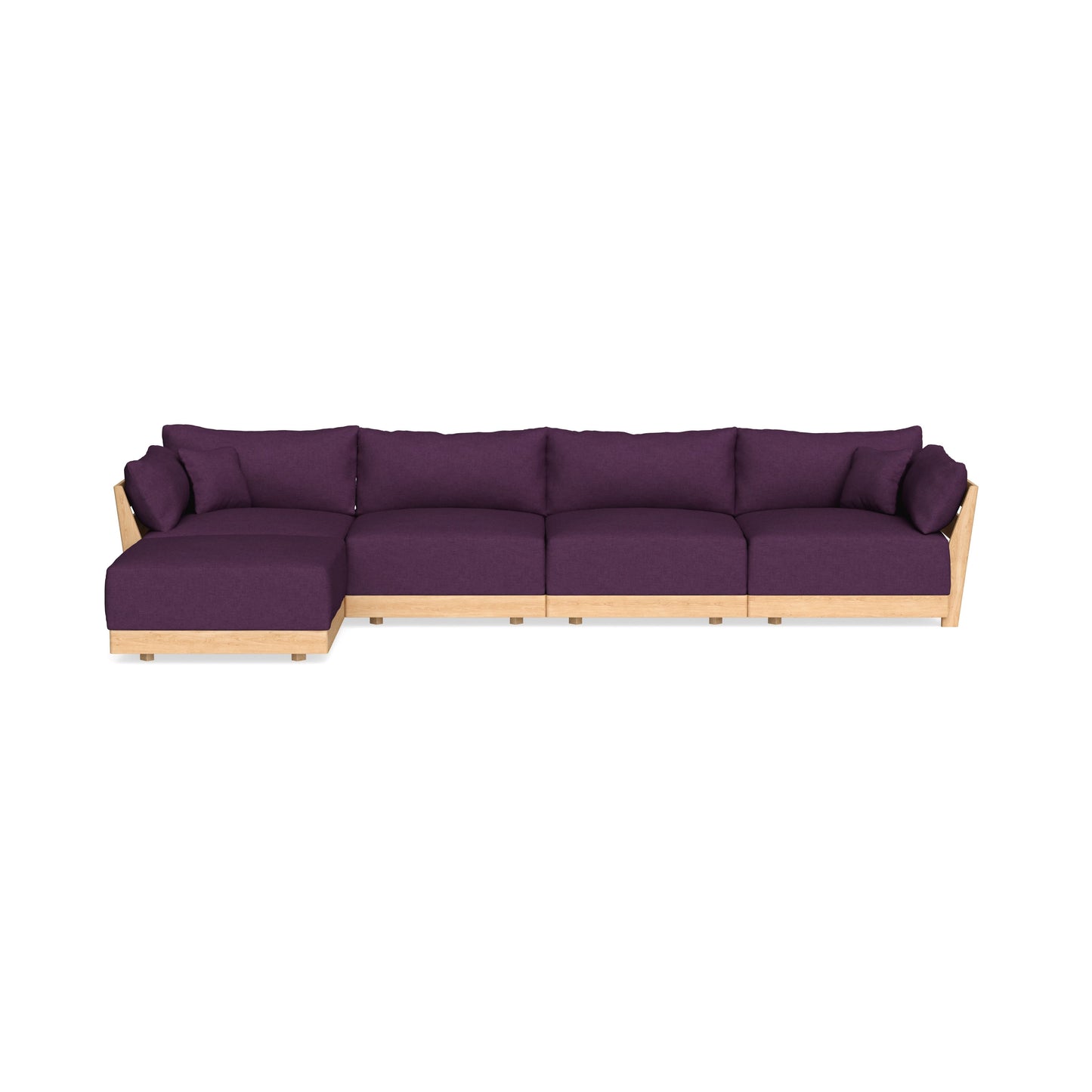 Slipcover Only - Modular Bondi 4-Seater Sectional in Aubergine