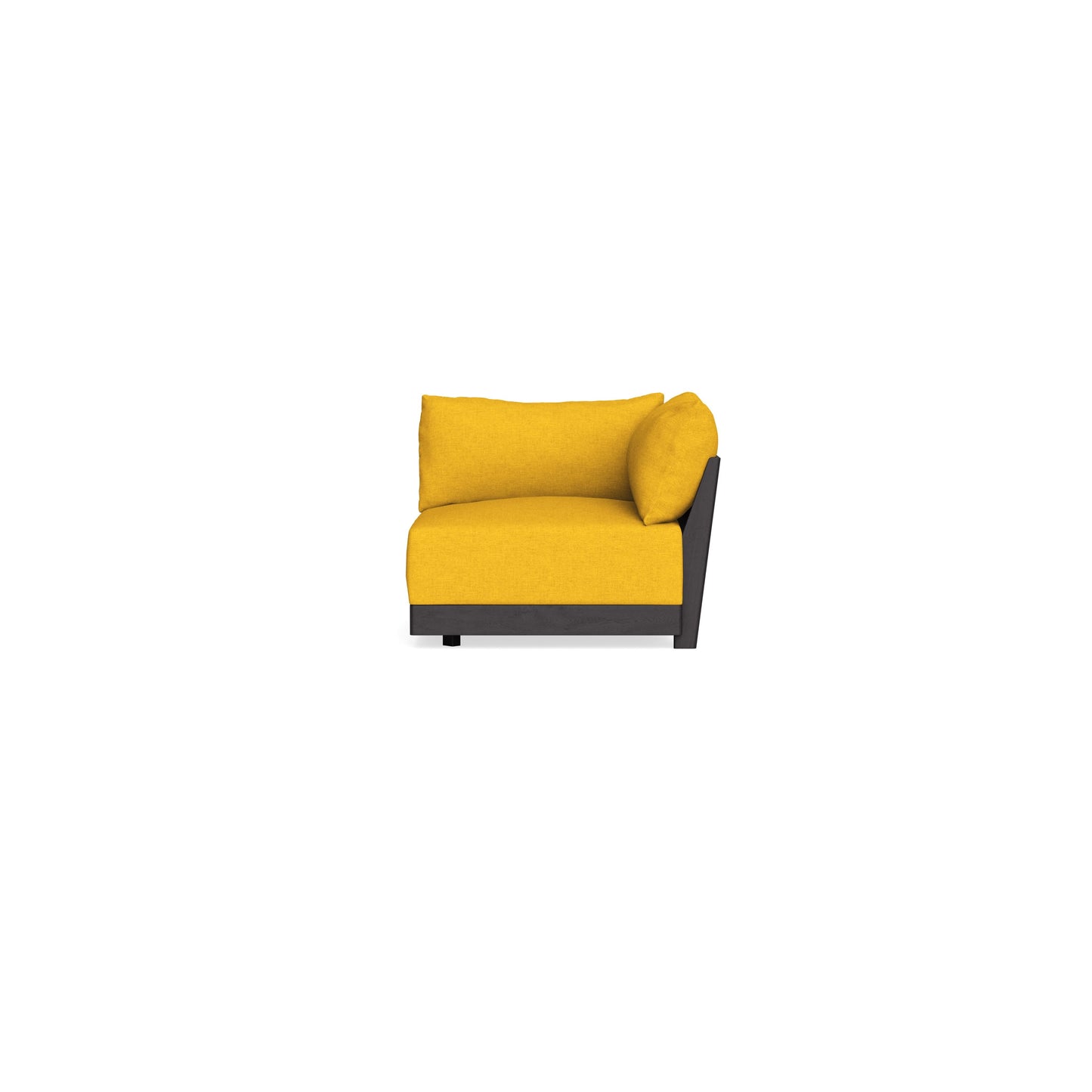 Modular Bondi Black Corner Chair in Sunflower | Memory Foam Blend